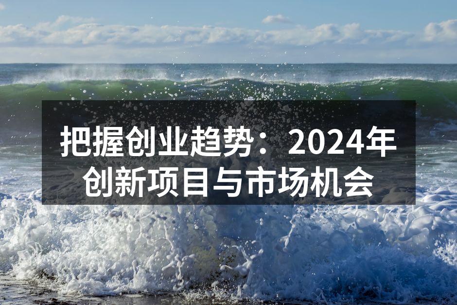 把握创业趋势：2024年创新项目与市场机会